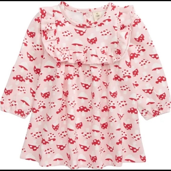Tucker + Tate Other - Tucker + Tate Core Ruffle Dress, PINK ENGLISH SPOTTED MUSHROOMS, 12M, 18M, NWT